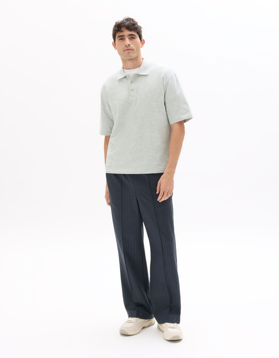 oversized poloshirt aus 100 baumwoll-french-terry