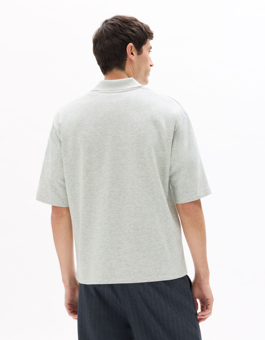 oversized poloshirt aus 100 baumwoll-french-terry
