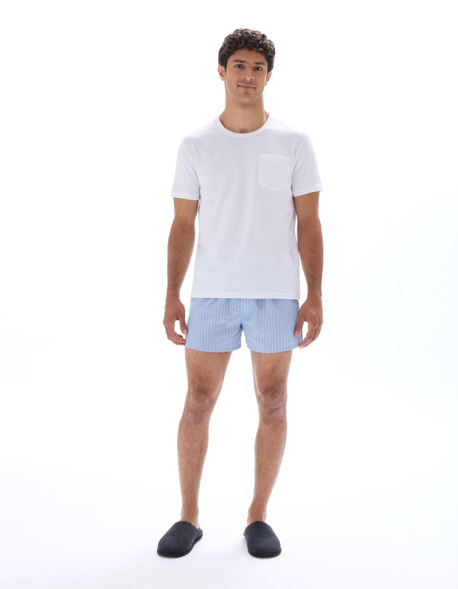 pyjama-set t-shirt und boxershorts 100 baumwolle