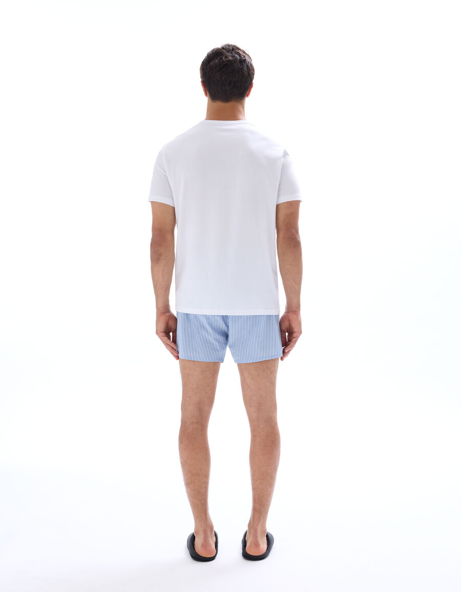 pyjama-set t-shirt und boxershorts 100 baumwolle