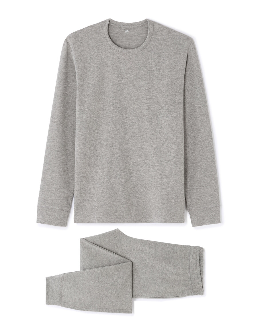 pyjama-oberteil und hose aus stretch-baumwolle