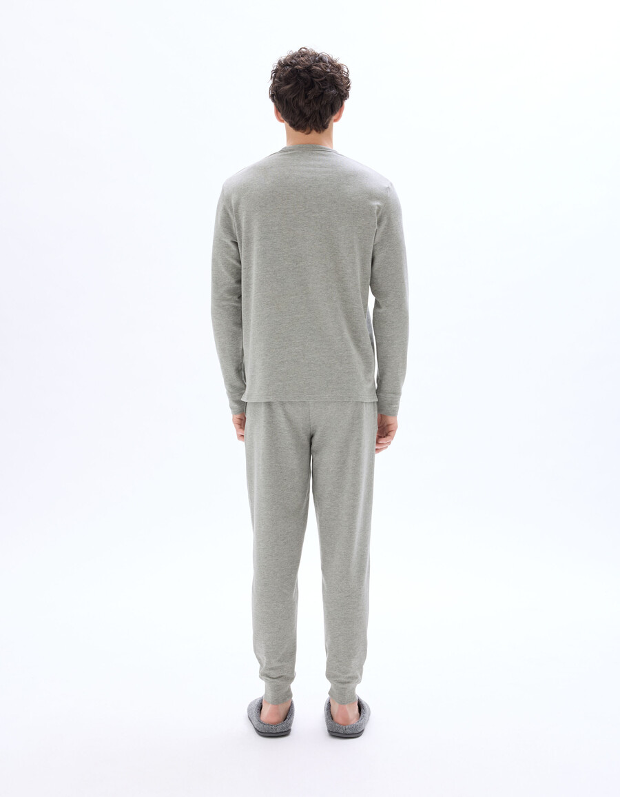 pyjama-oberteil und hose aus stretch-baumwolle