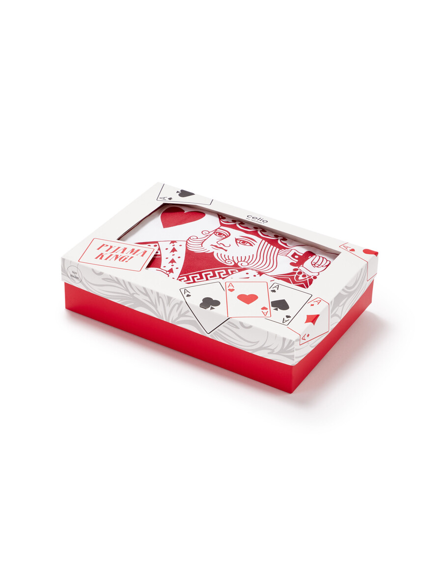 weihnachtspyjama-geschenkset mit kartenspiel