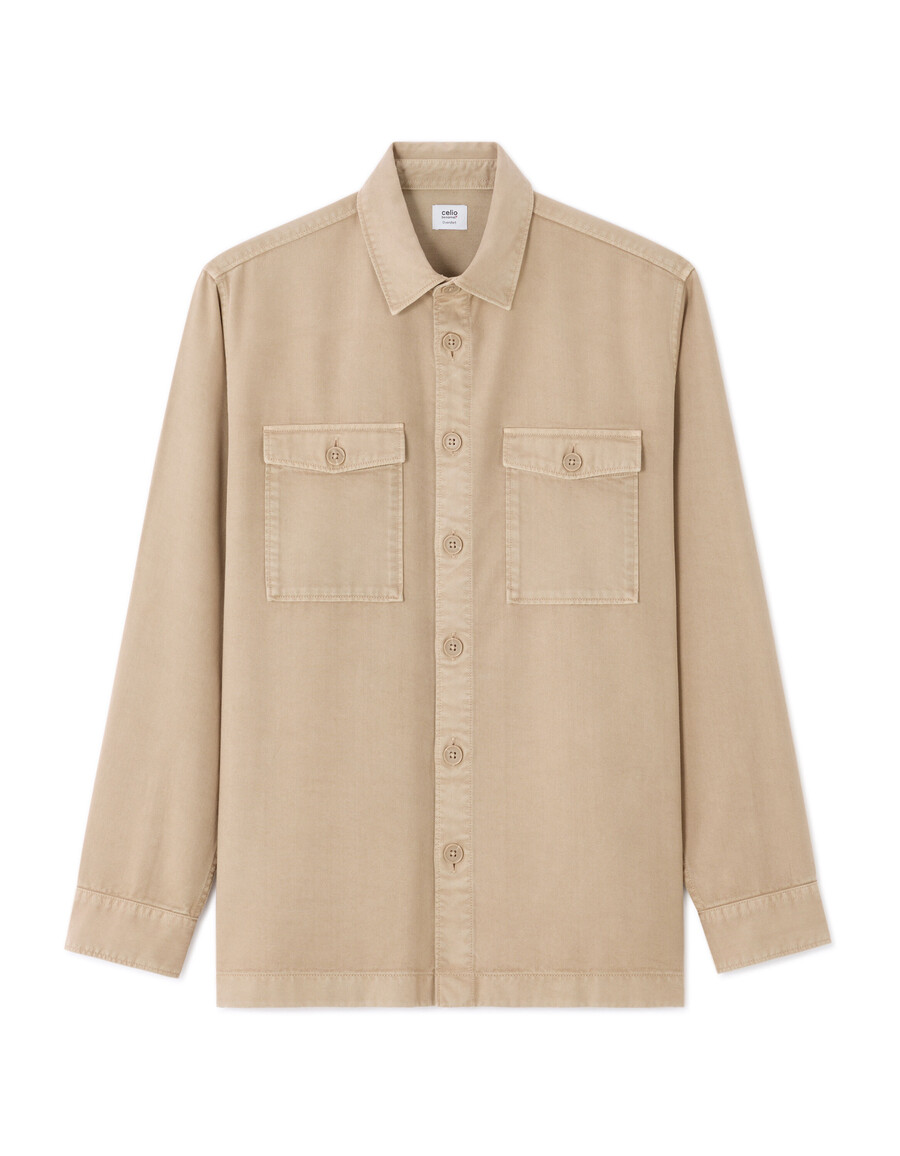 einfarbiges overshirt aus 100 tencel lyocell