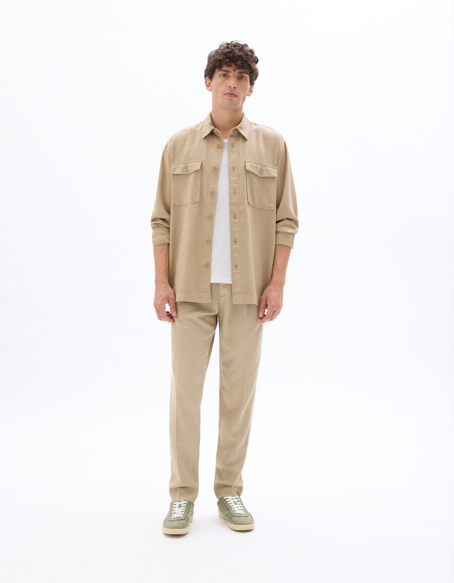 einfarbiges overshirt aus 100 tencel lyocell