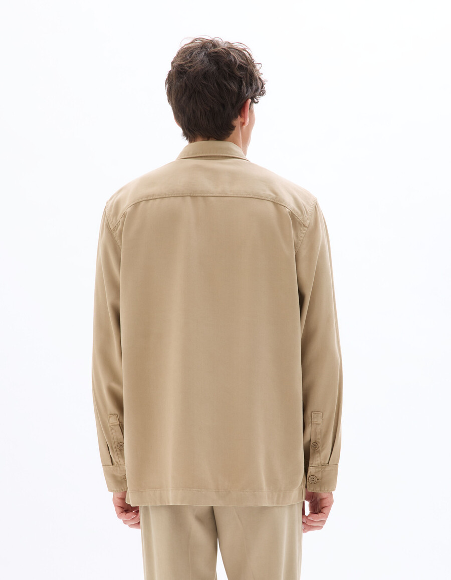 einfarbiges overshirt aus 100 tencel lyocell