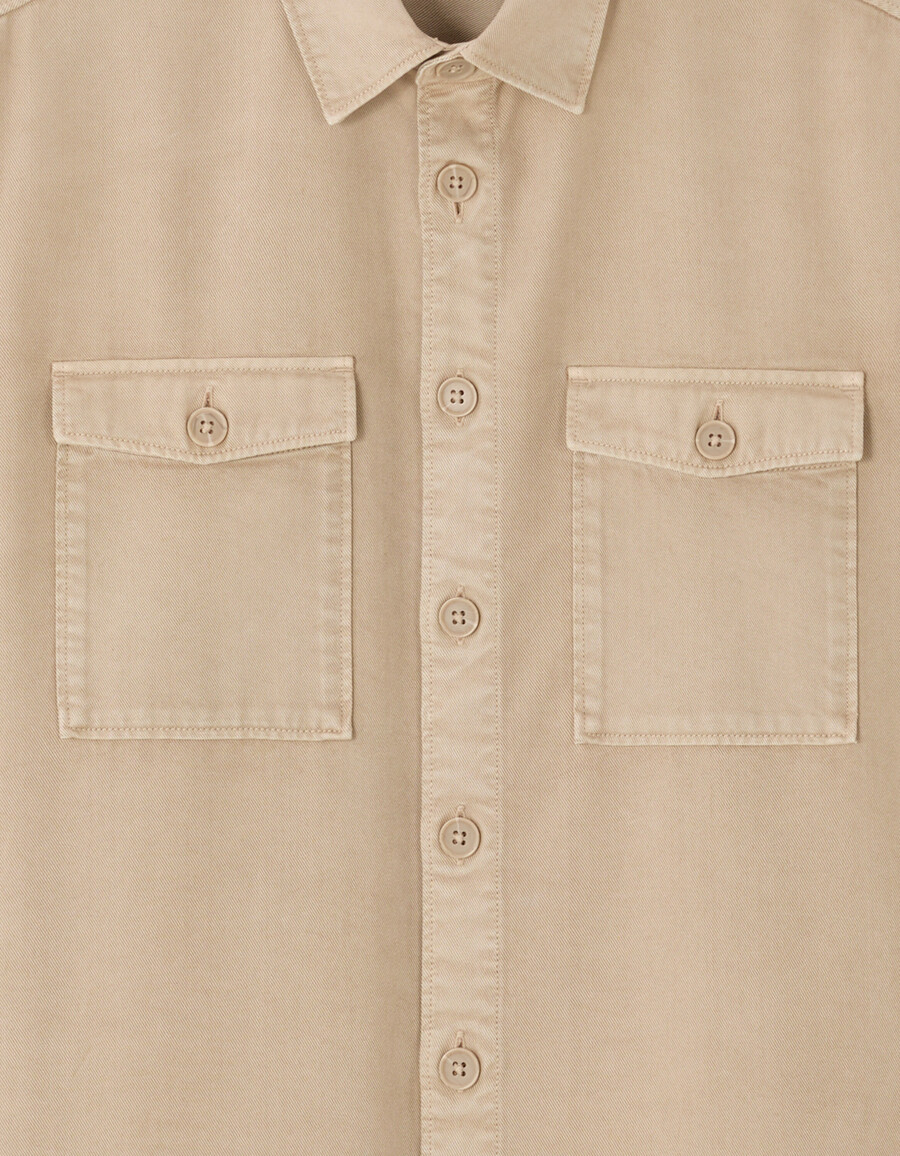 einfarbiges overshirt aus 100 tencel lyocell