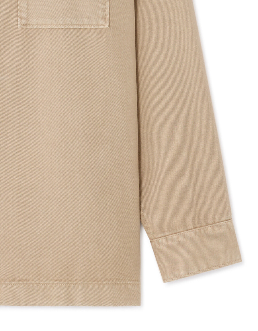 einfarbiges overshirt aus 100 tencel lyocell