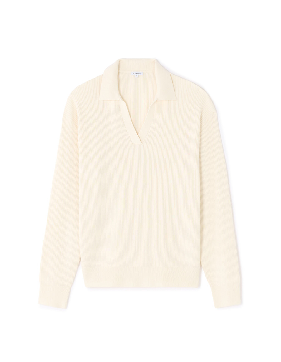 set aus geripptem poloshirt