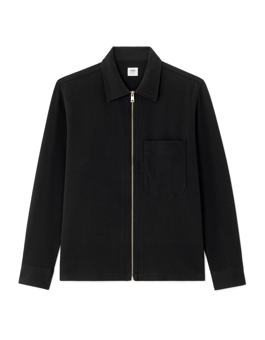 strukturiertes overshirt mit 2 taschen