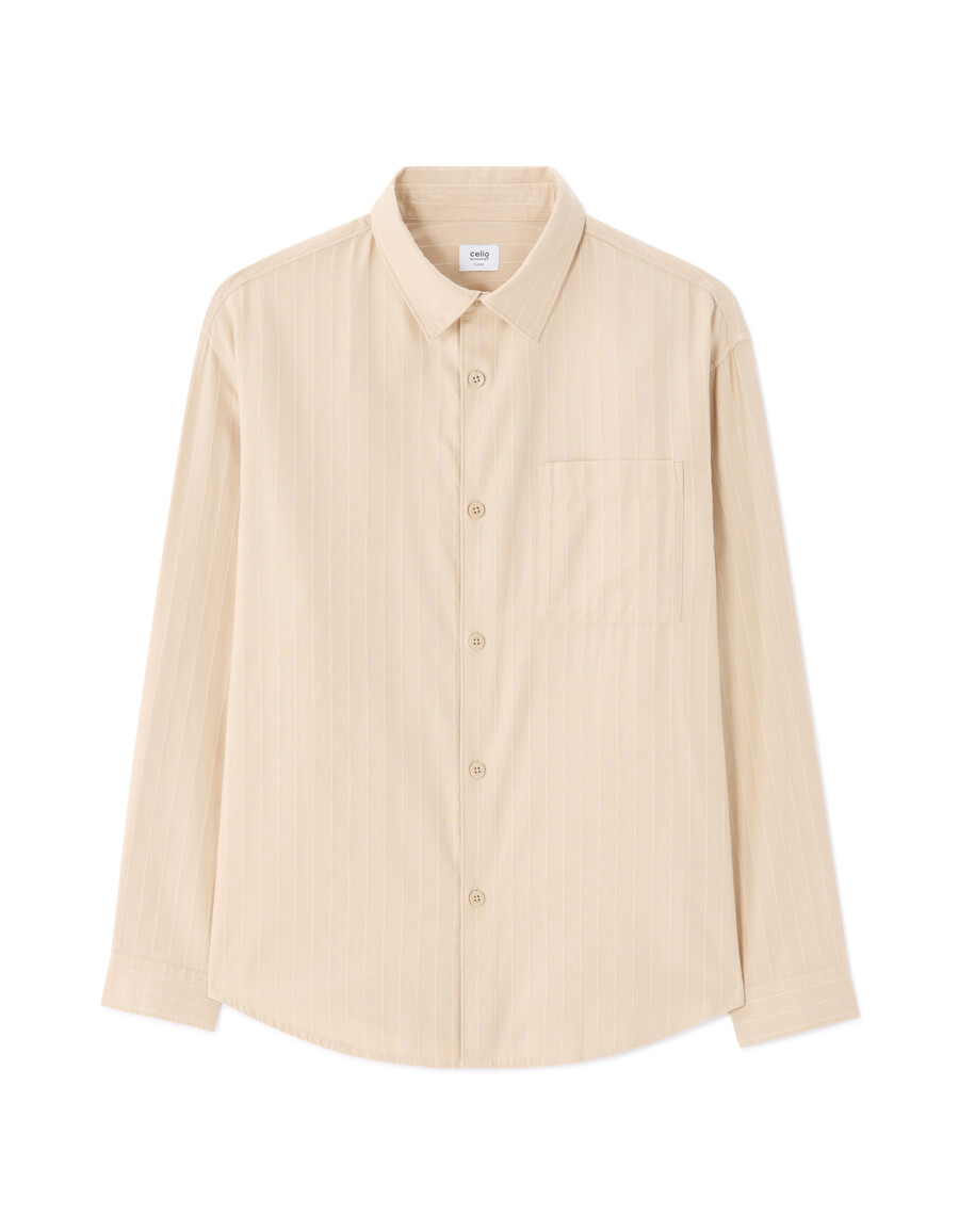 locker geschnittenes hemd aus baumwoll-tencel