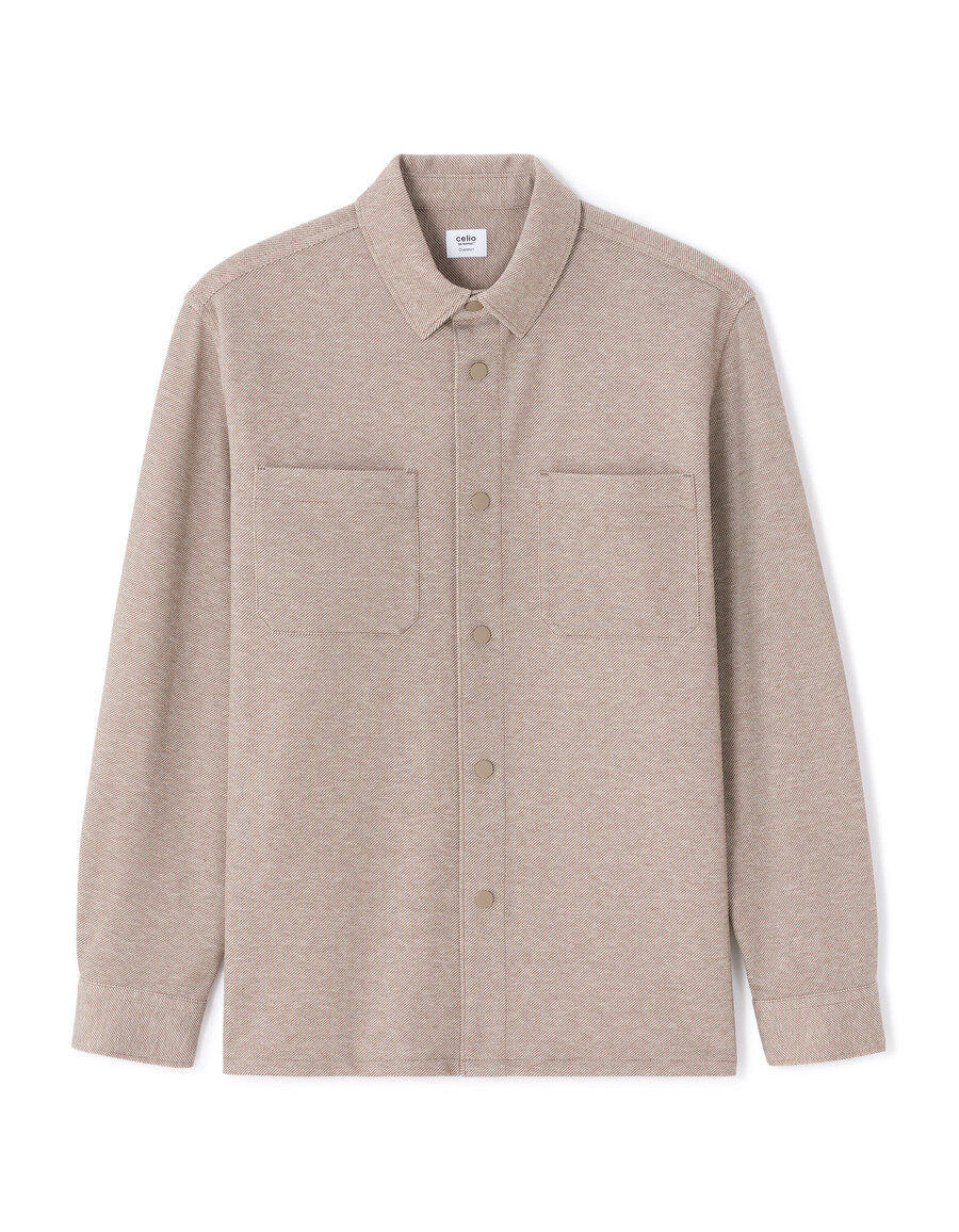 strukturiertes overshirt mit zwei taschen