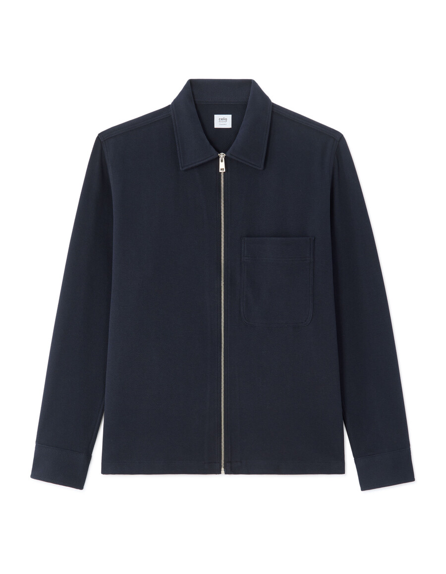 strukturiertes overshirt mit zwei taschen