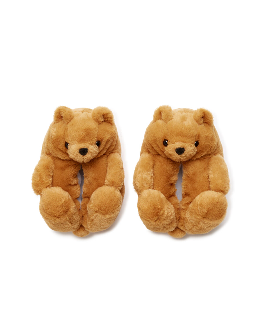 weihnachtspantoffeln mit teddybär