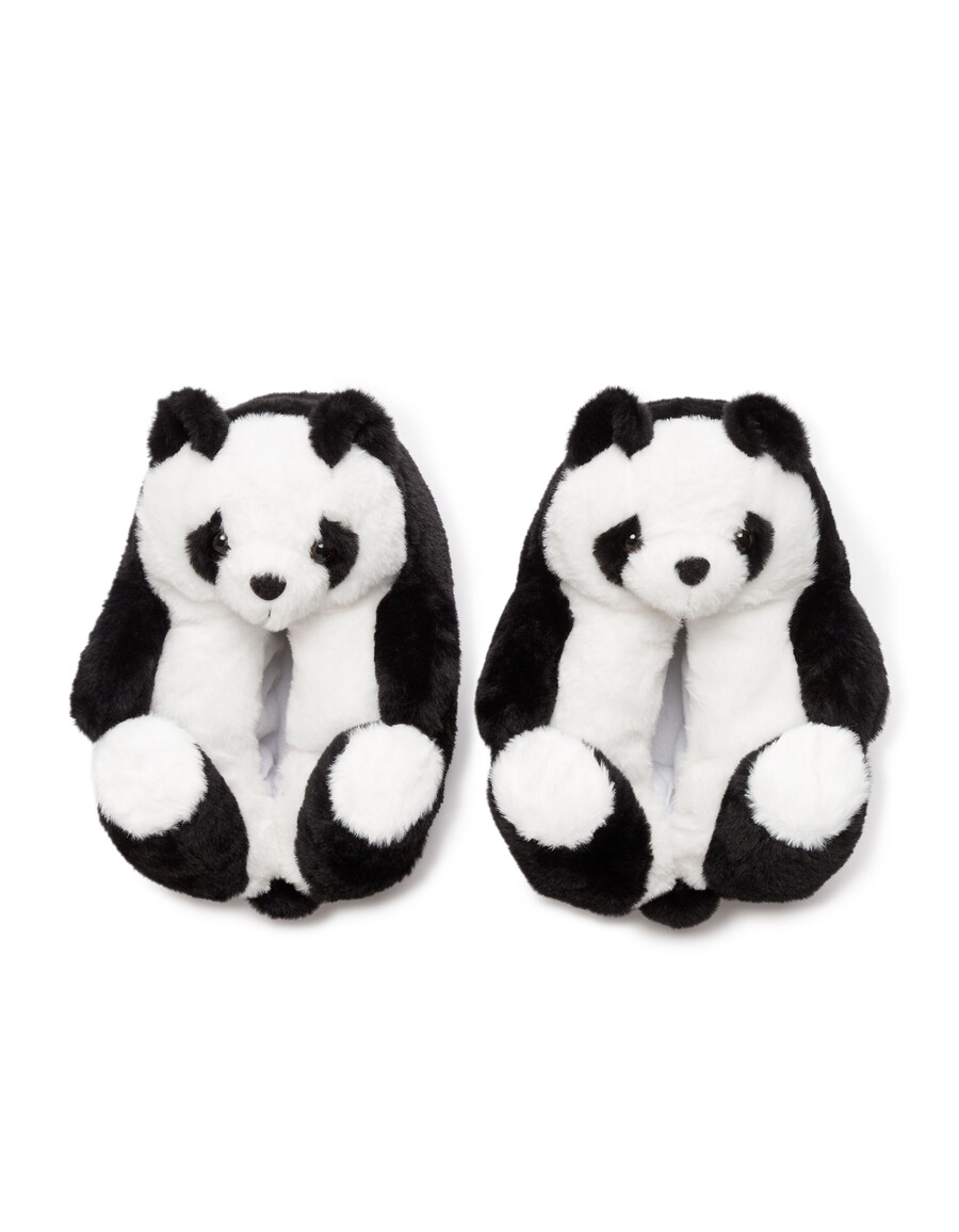 weihnachts-panda-plüschpantoffeln