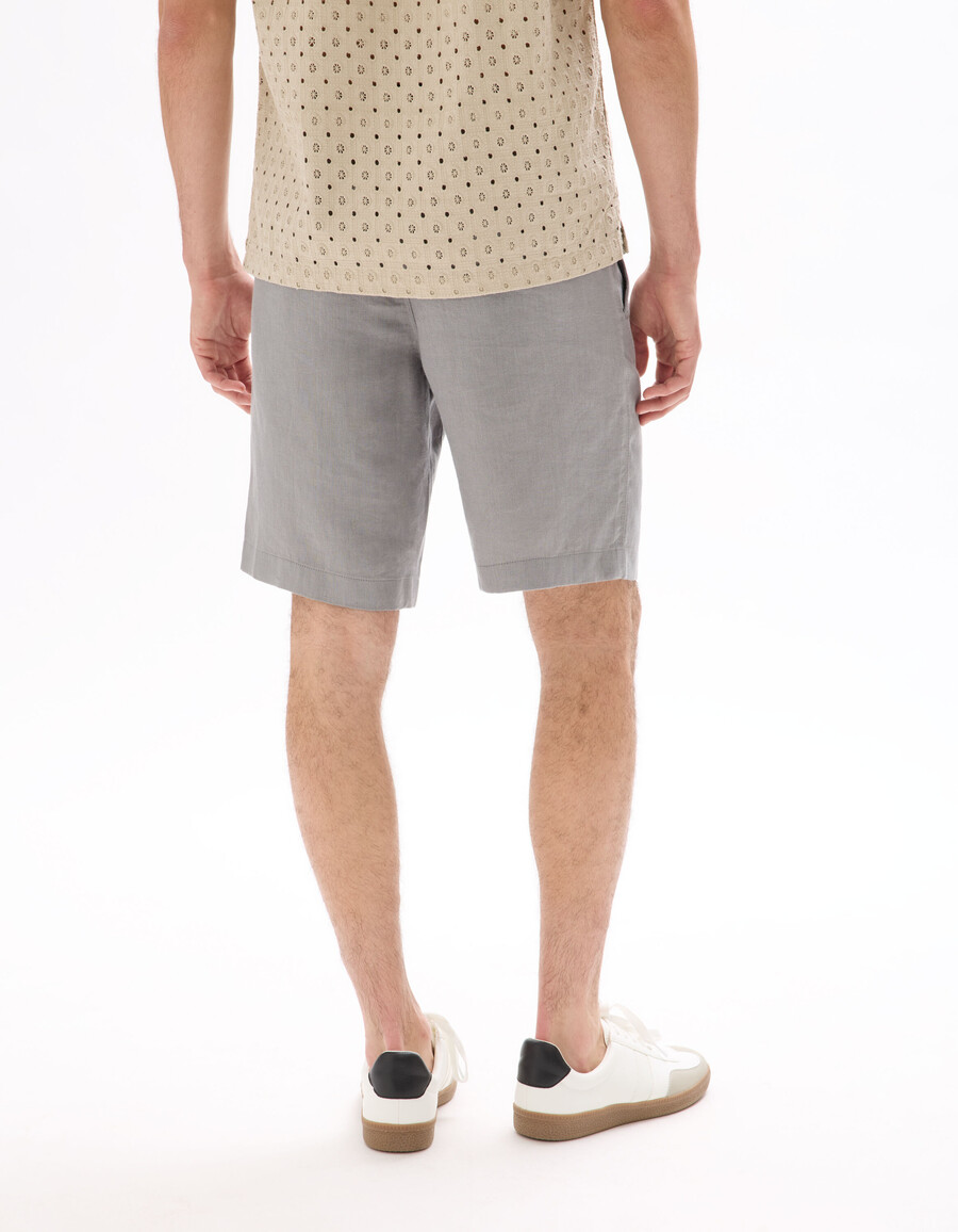 bermuda-shorts aus 100 leinen