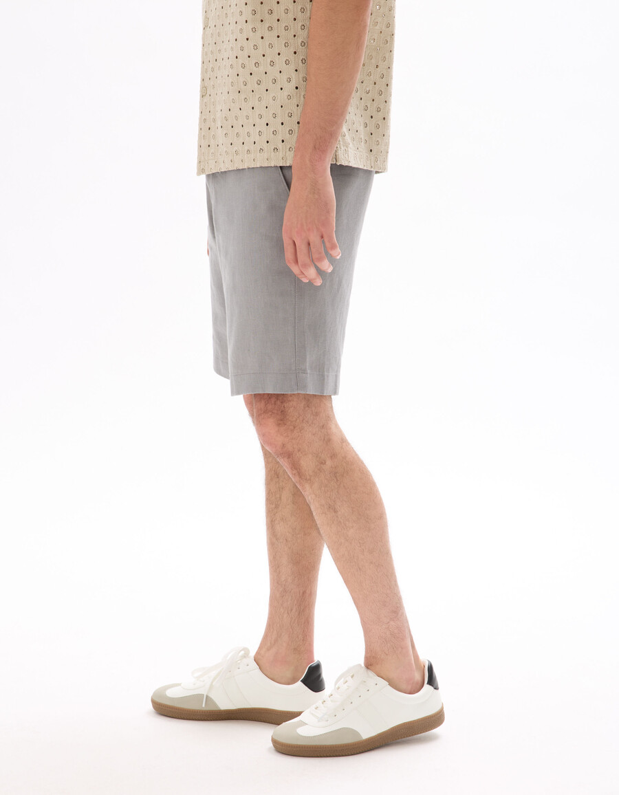 bermuda-shorts aus 100 leinen