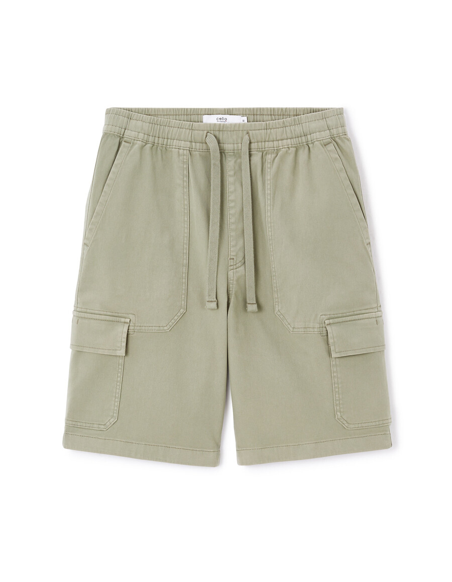 cargo-bermuda-shorts aus stretch-baumwolle