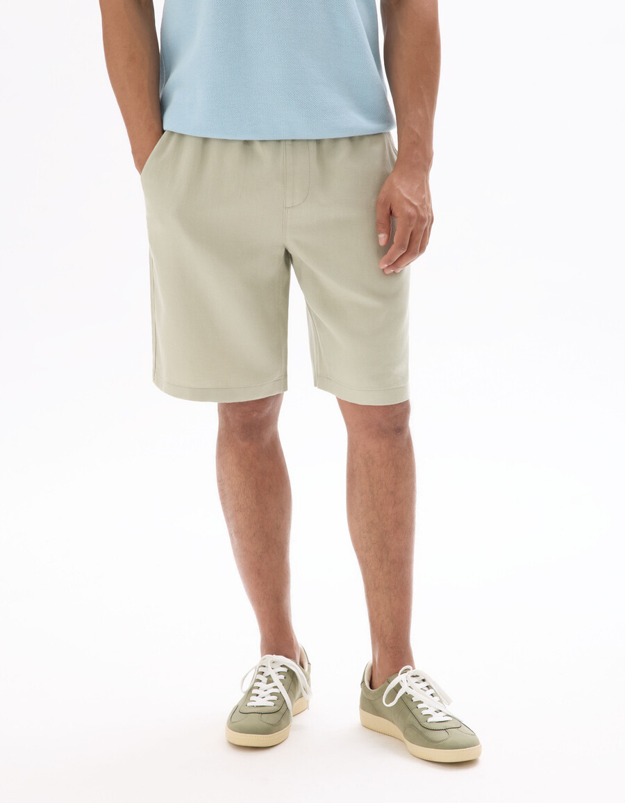 bermudashorts aus tencel lyocell und leinenmischung
