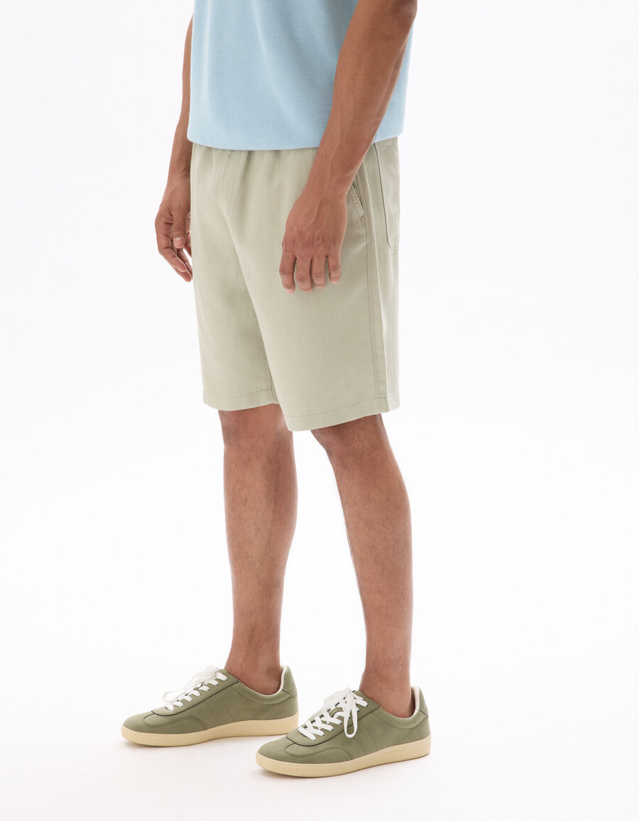 bermudashorts aus tencel lyocell und leinenmischung