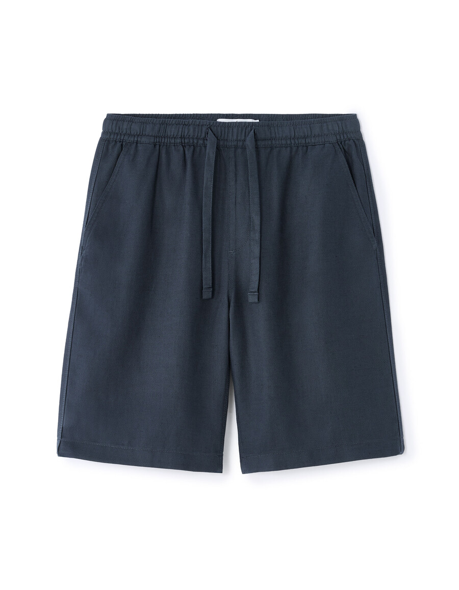 bermuda-shorts aus tencel lyocell und leinenmischung