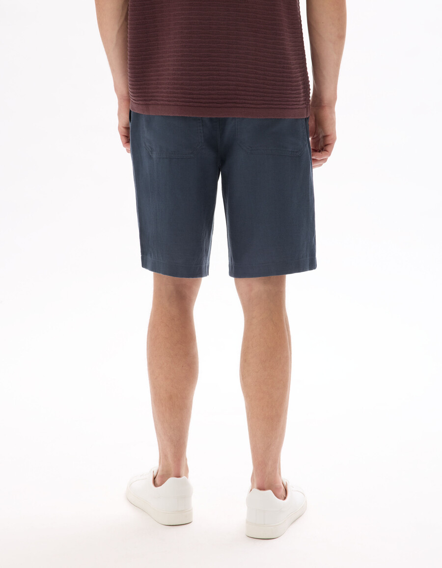 bermuda-shorts aus tencel lyocell und leinenmischung