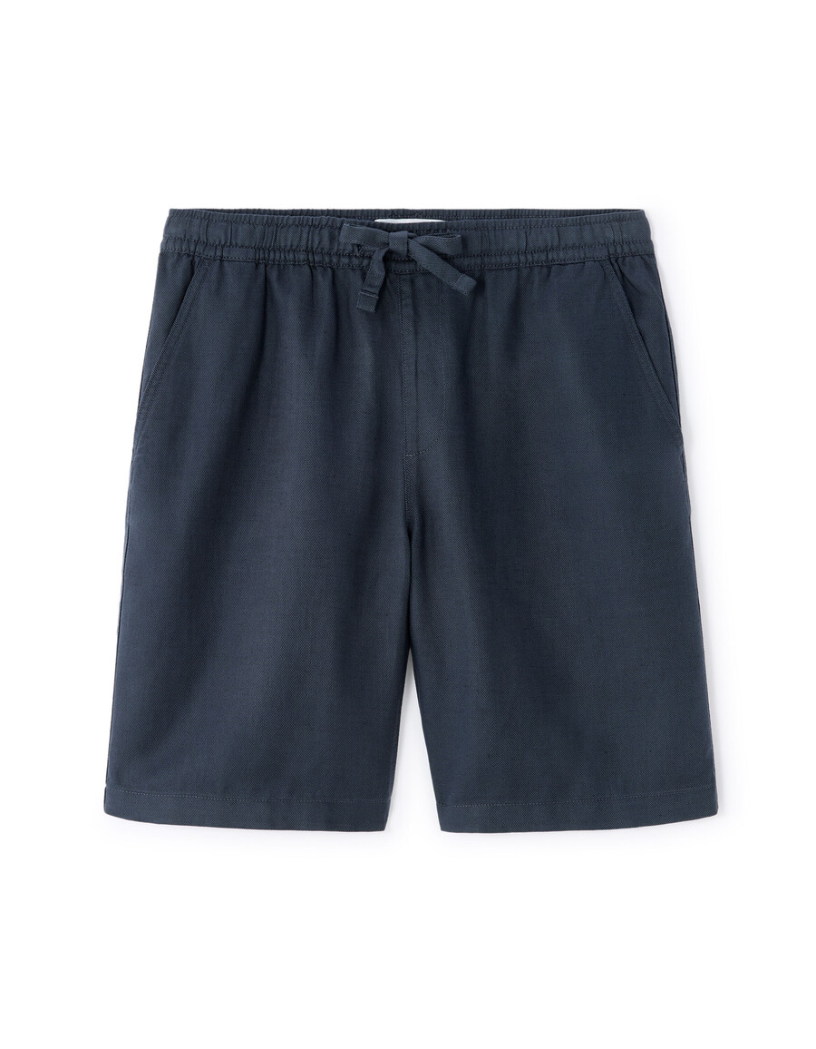 bermuda-shorts aus tencel lyocell und leinenmischung