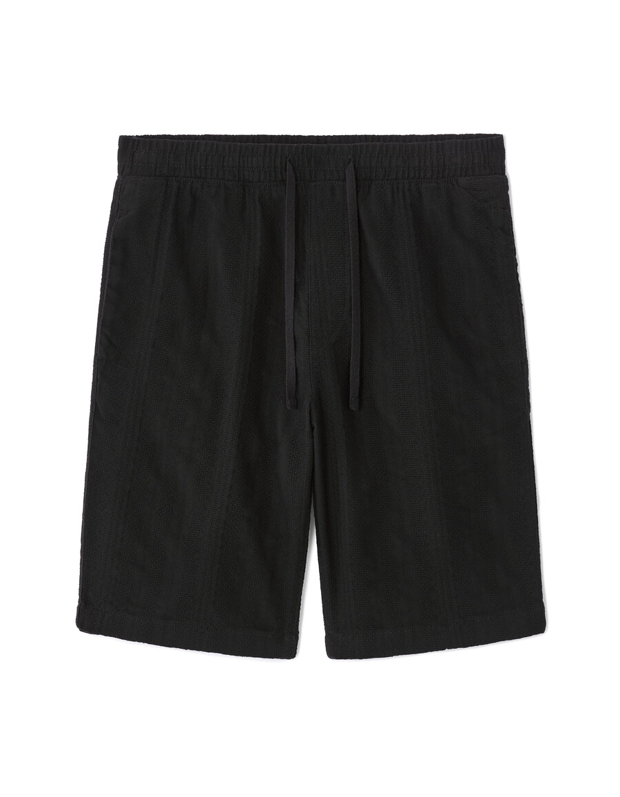 gestreifte jacquard-bermudashorts 100 baumwolle