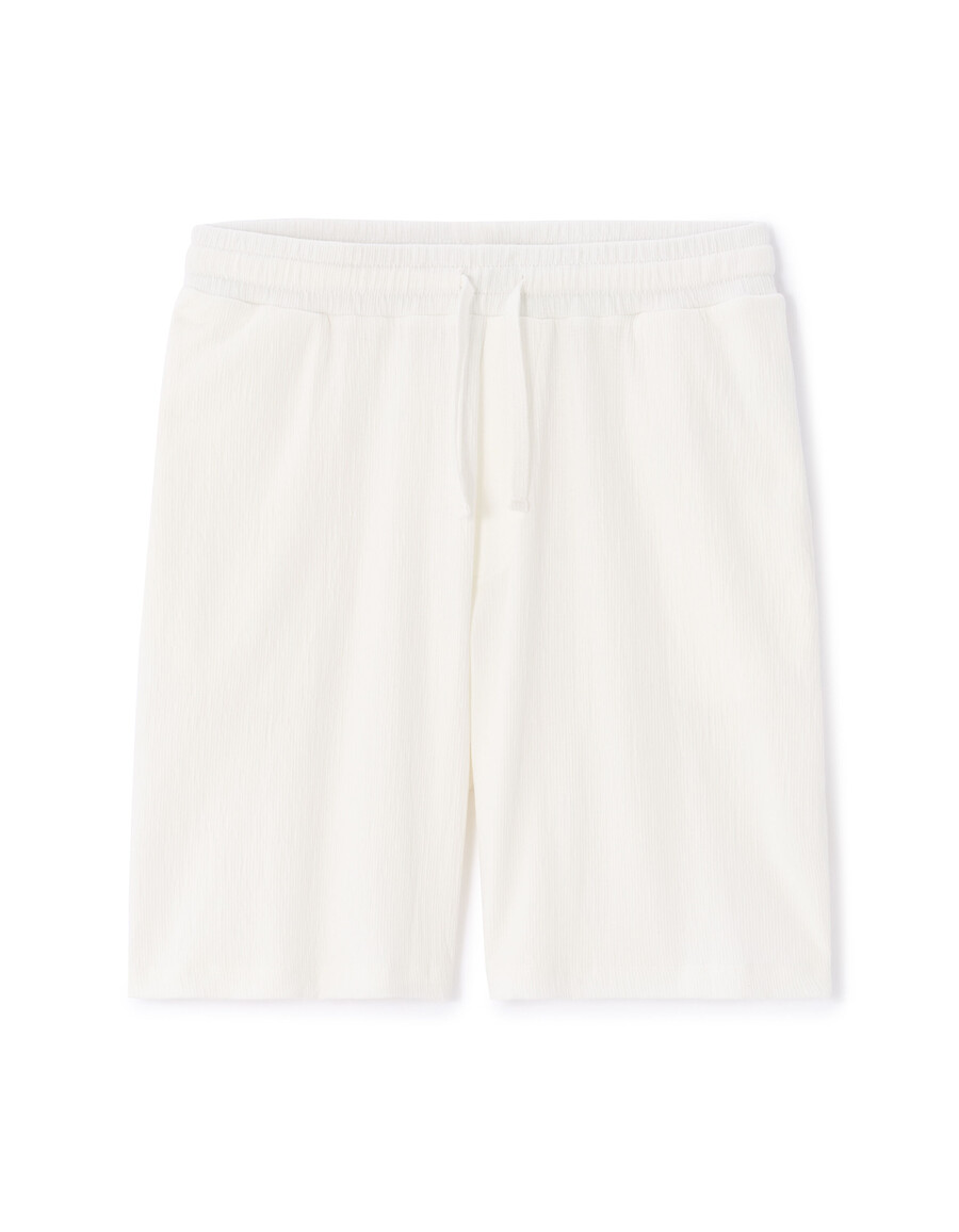bermuda-shorts mit kordelzug im bund aus stretch-baumwolle