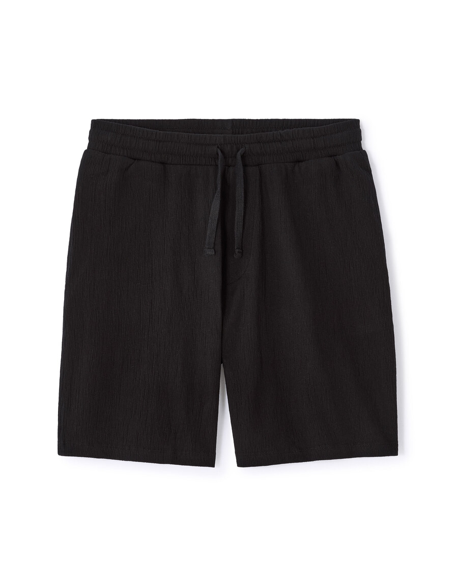 bermuda-shorts mit kordelzug im bund aus stretch-baumwolle