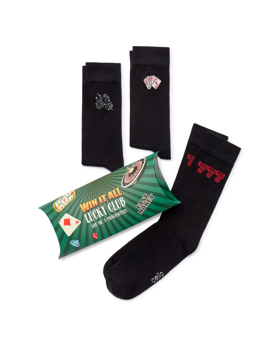 schwarze weihnachtssocken-trio-geschenkset