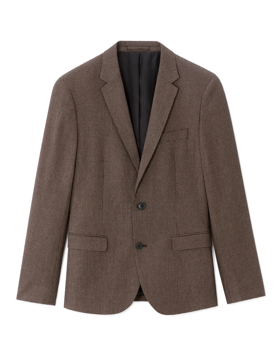 schmal geschnittener karierter blazer