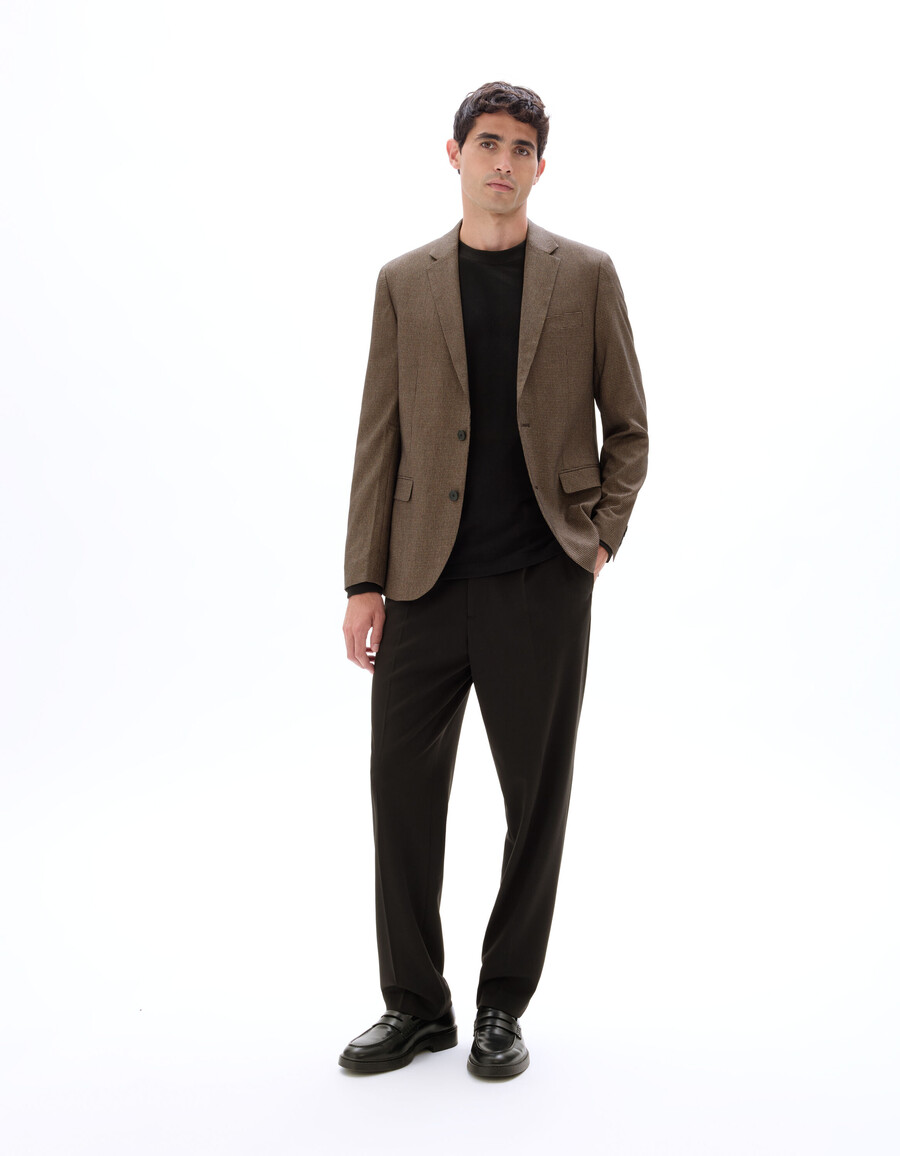schmal geschnittener karierter blazer