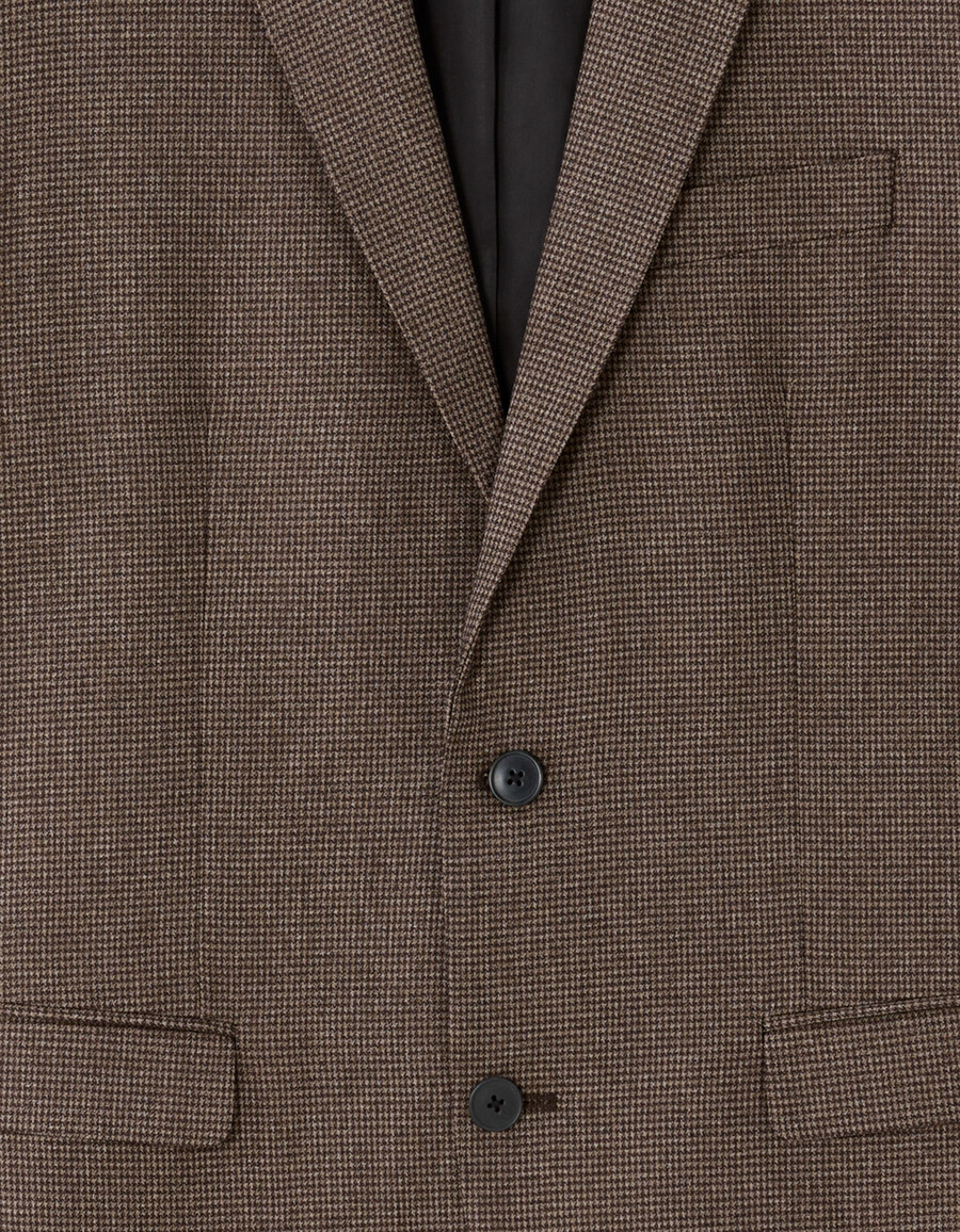 schmal geschnittener karierter blazer