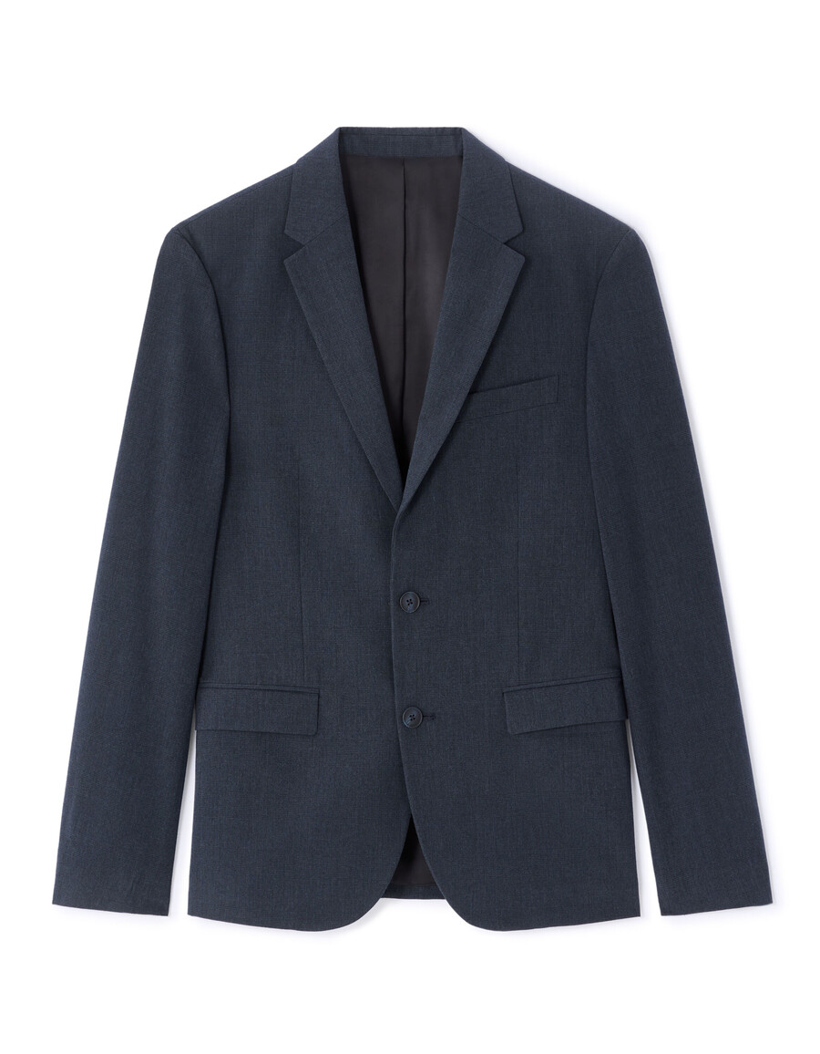 anzugjacke aus gestreiftem flanell in regulärer passform