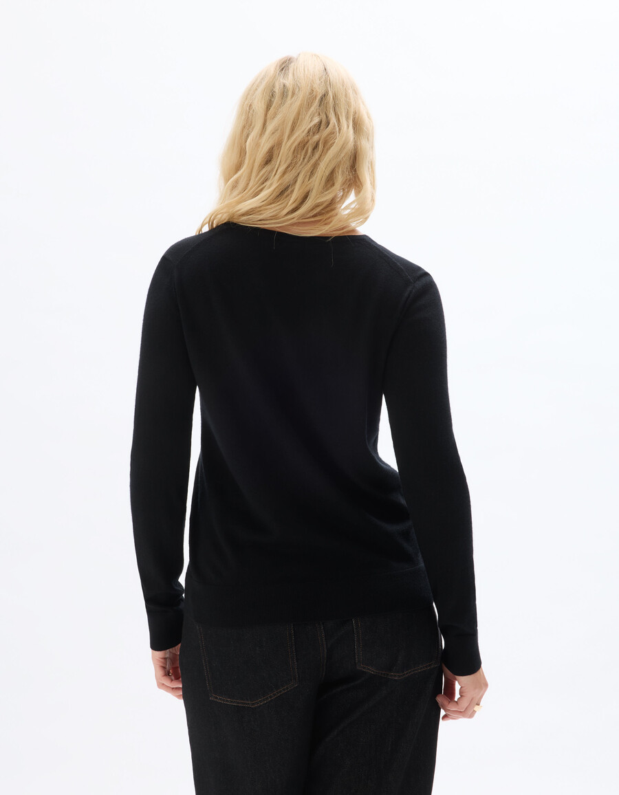 pullover mit v-ausschnitt aus 100 merinowolle
