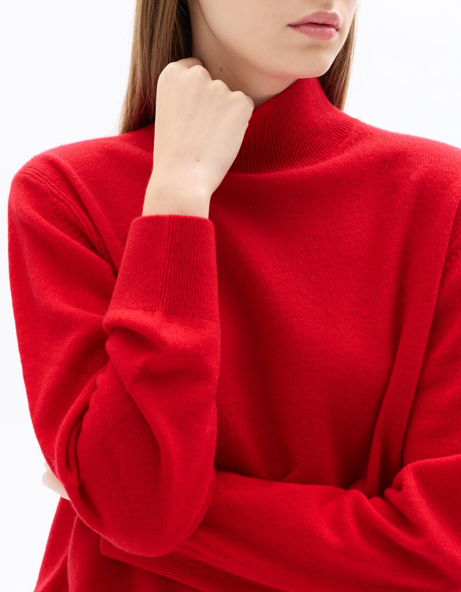 rollkragenpullover aus 100 kaschmir