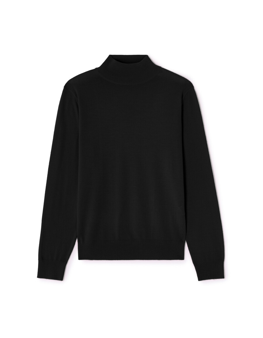 rollkragenpullover aus 100 merinowolle