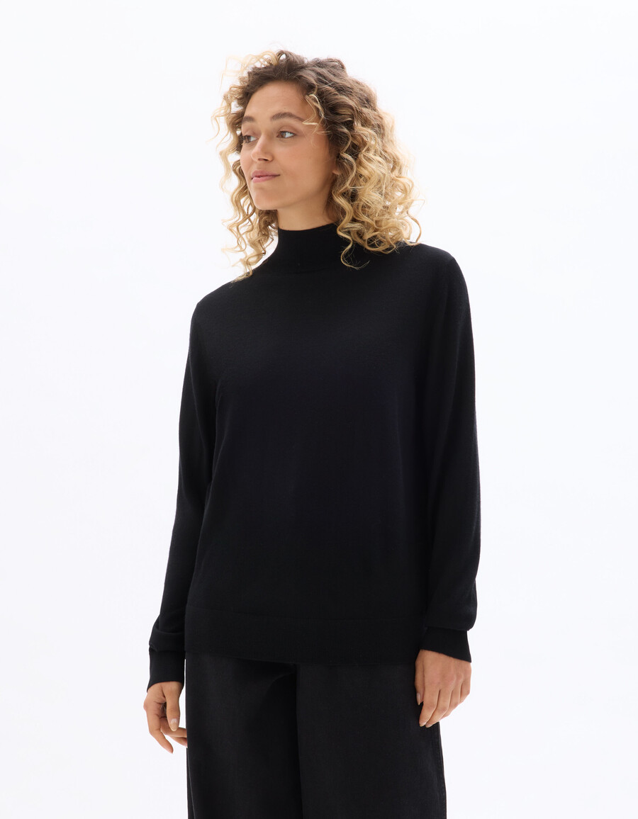 rollkragenpullover aus 100 merinowolle