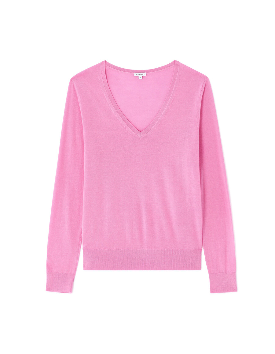 pullover mit v-ausschnitt aus 100 merinowolle