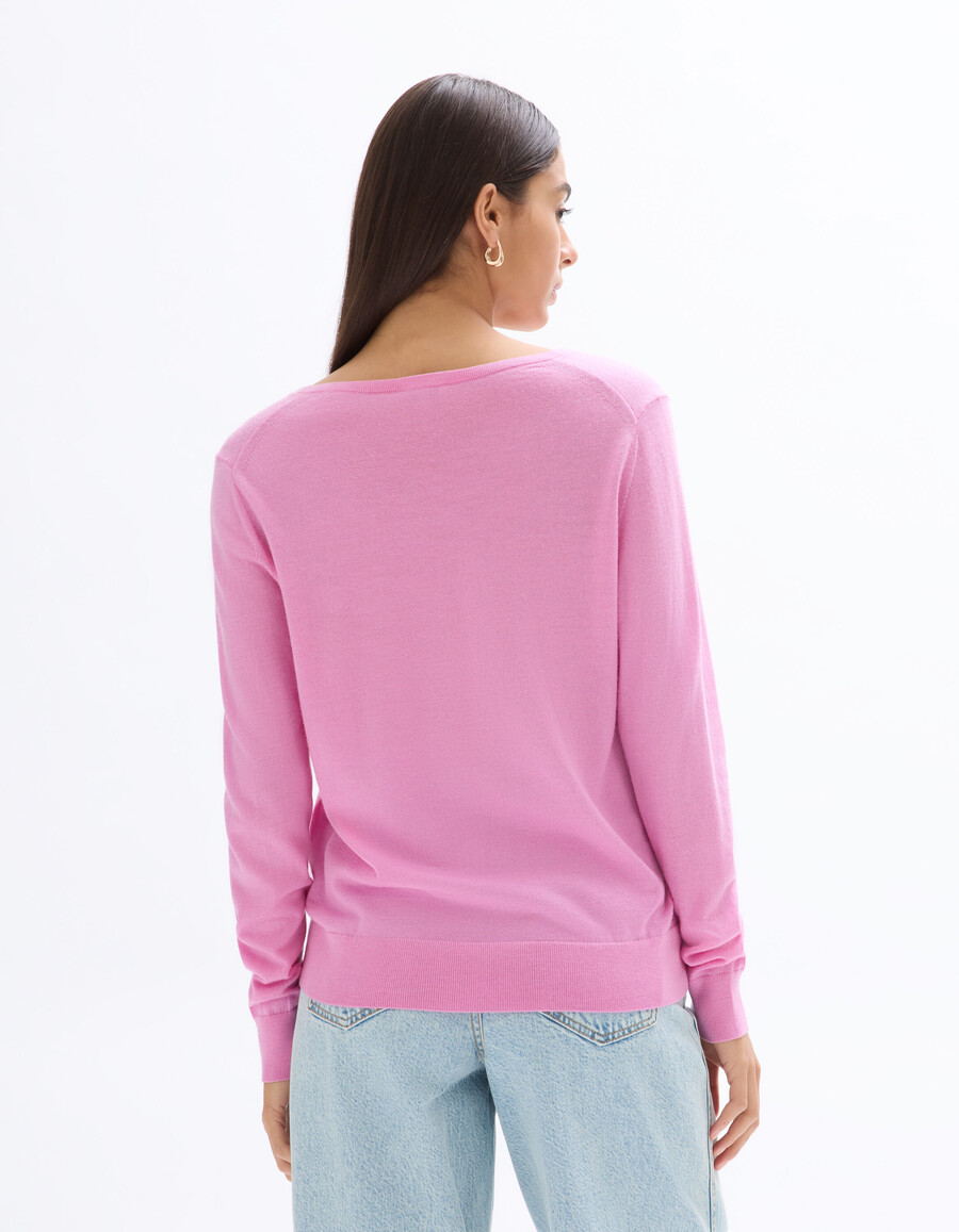 pullover mit v-ausschnitt aus 100 merinowolle