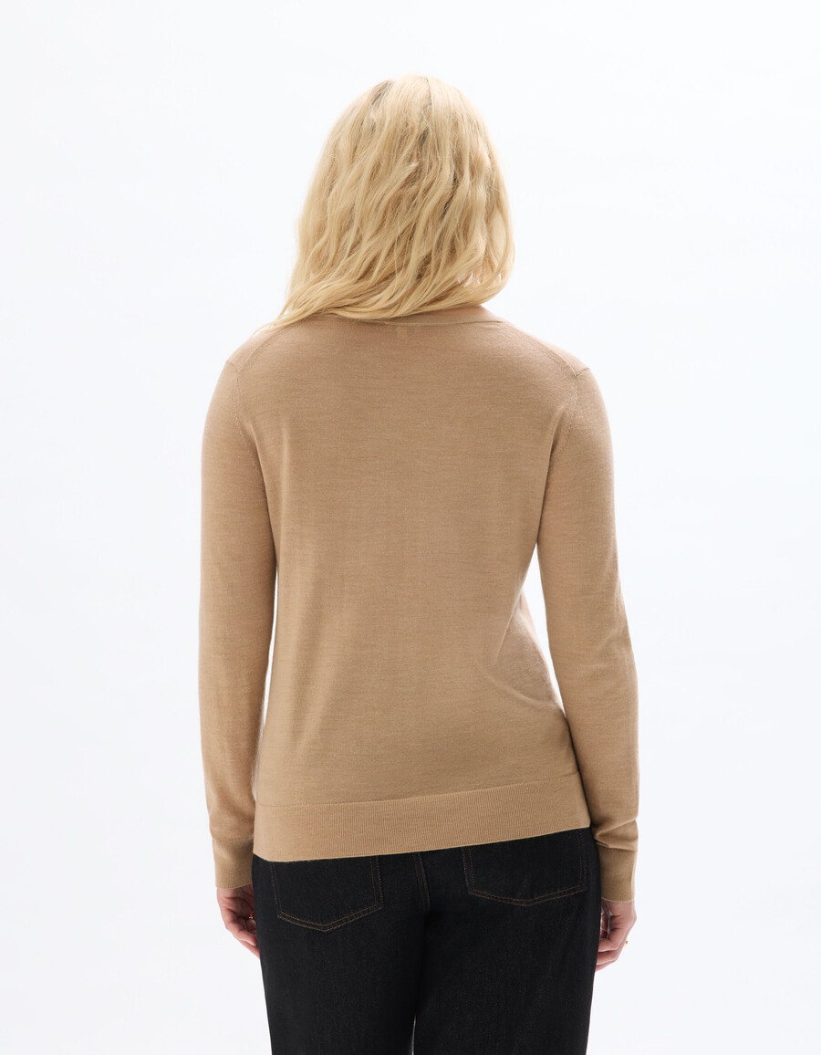 pullover mit v-ausschnitt aus 100 merinowolle