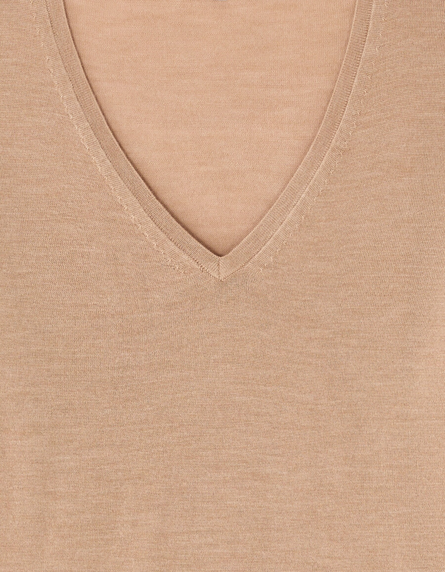 pullover mit v-ausschnitt aus 100 merinowolle