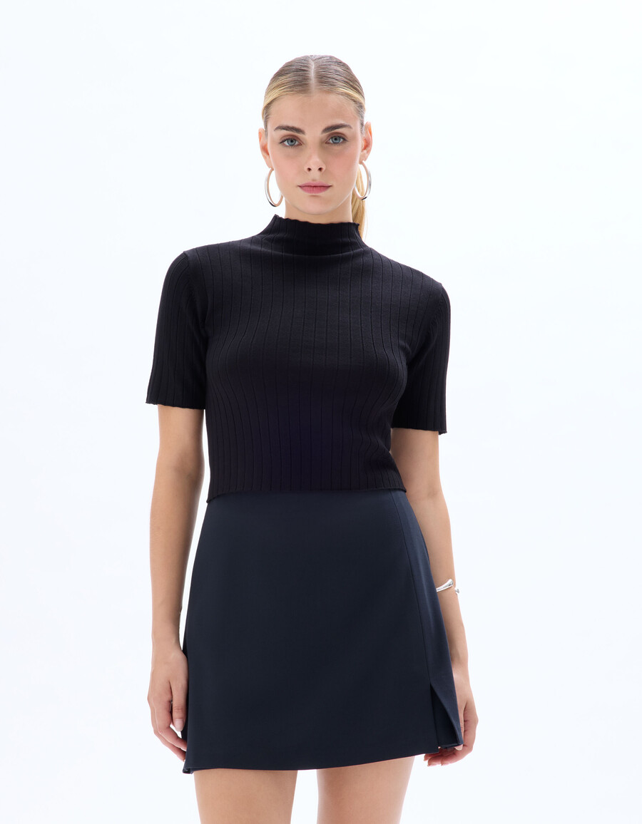 geripptes strick-crop-top