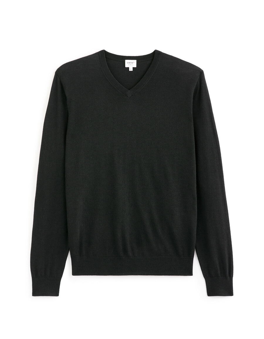 pullover mit v-ausschnitt 100 merinowolle