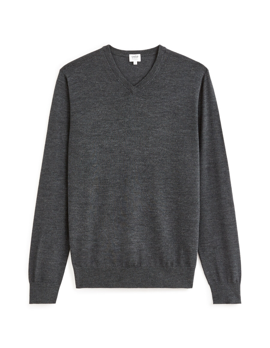 pullover mit v-ausschnitt 100 merinowolle