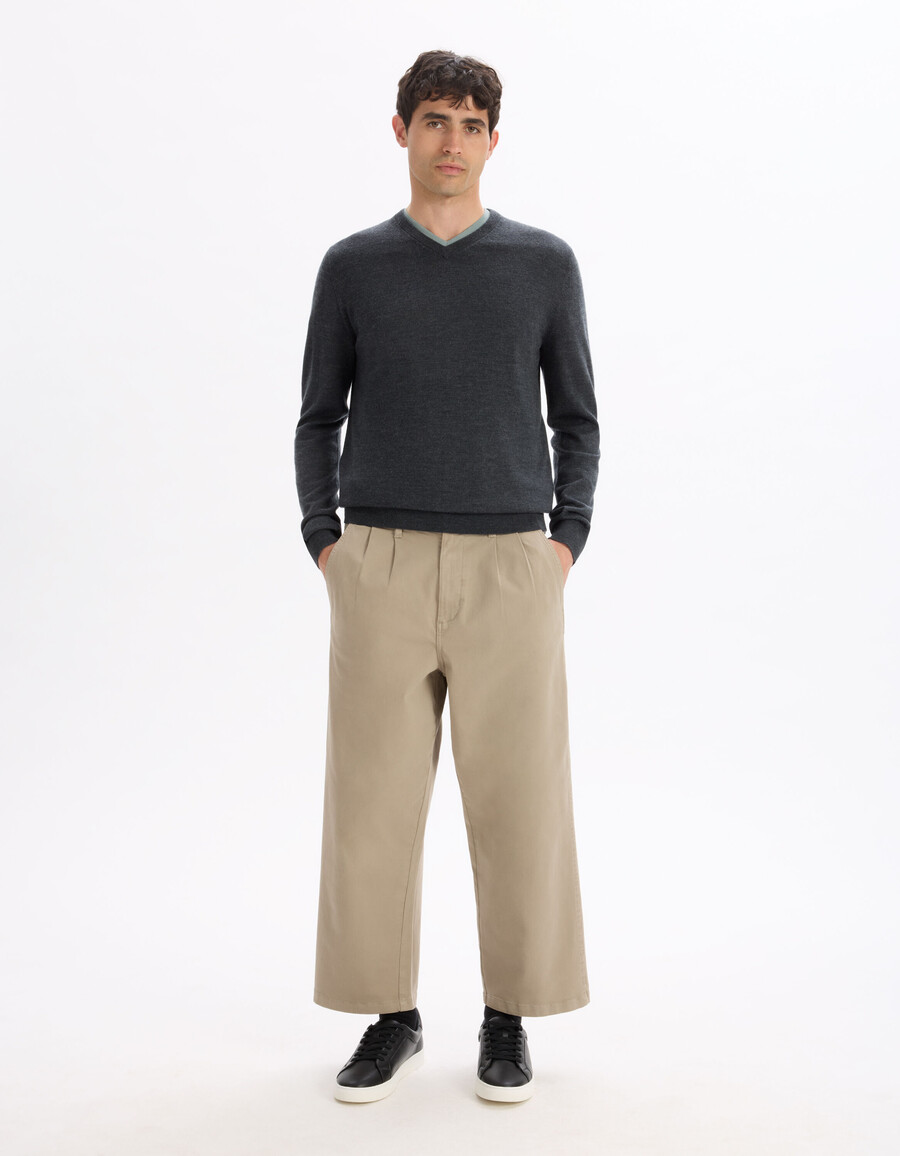 pullover mit v-ausschnitt 100 merinowolle