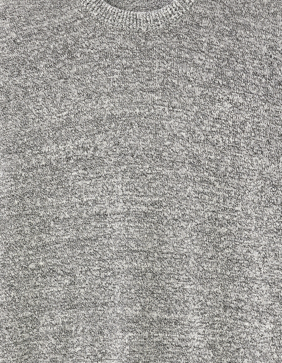 zweifarbiger pullover aus leinenmischung mit rundhalsausschnitt