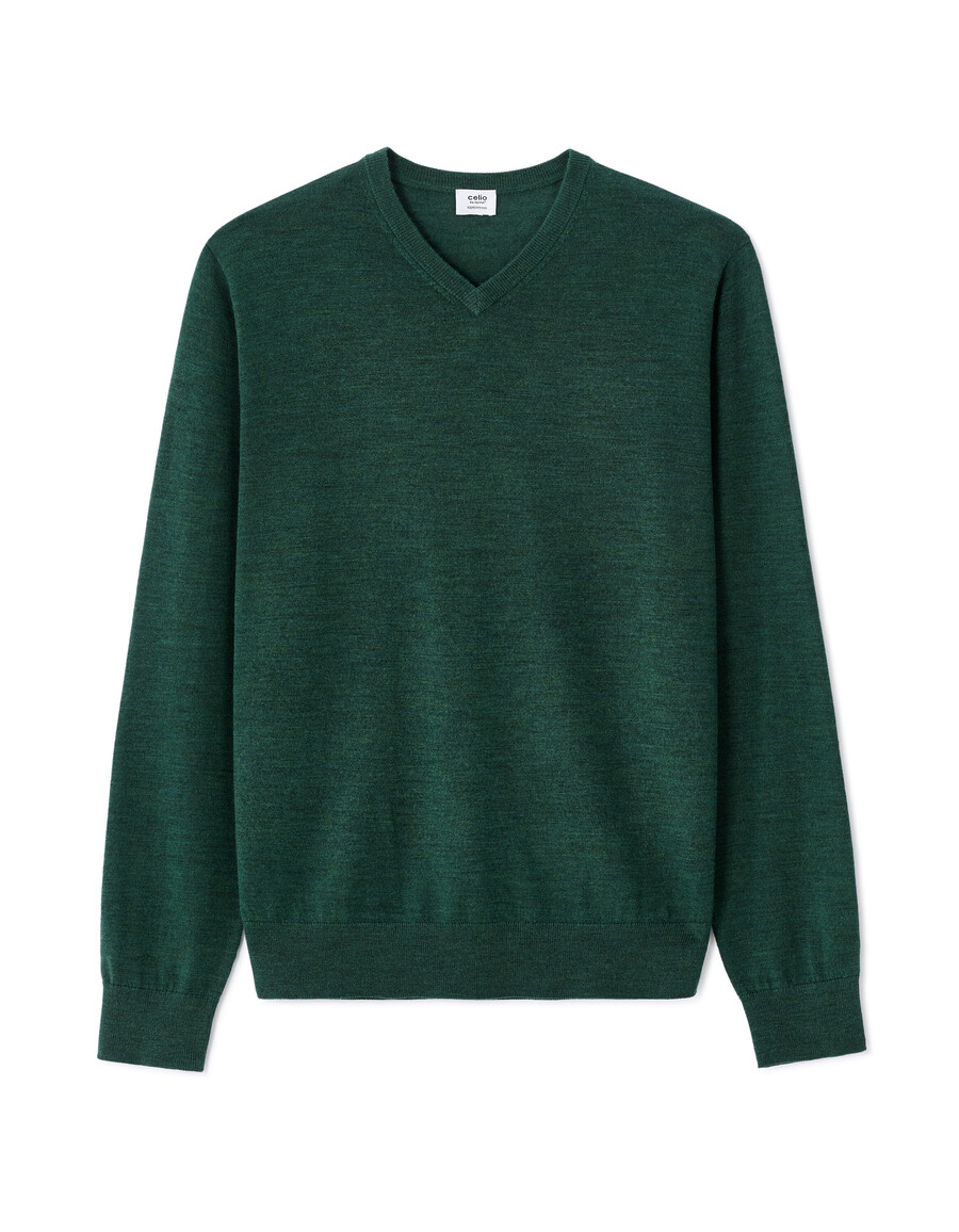 pullover mit v-ausschnitt 100 merinowolle