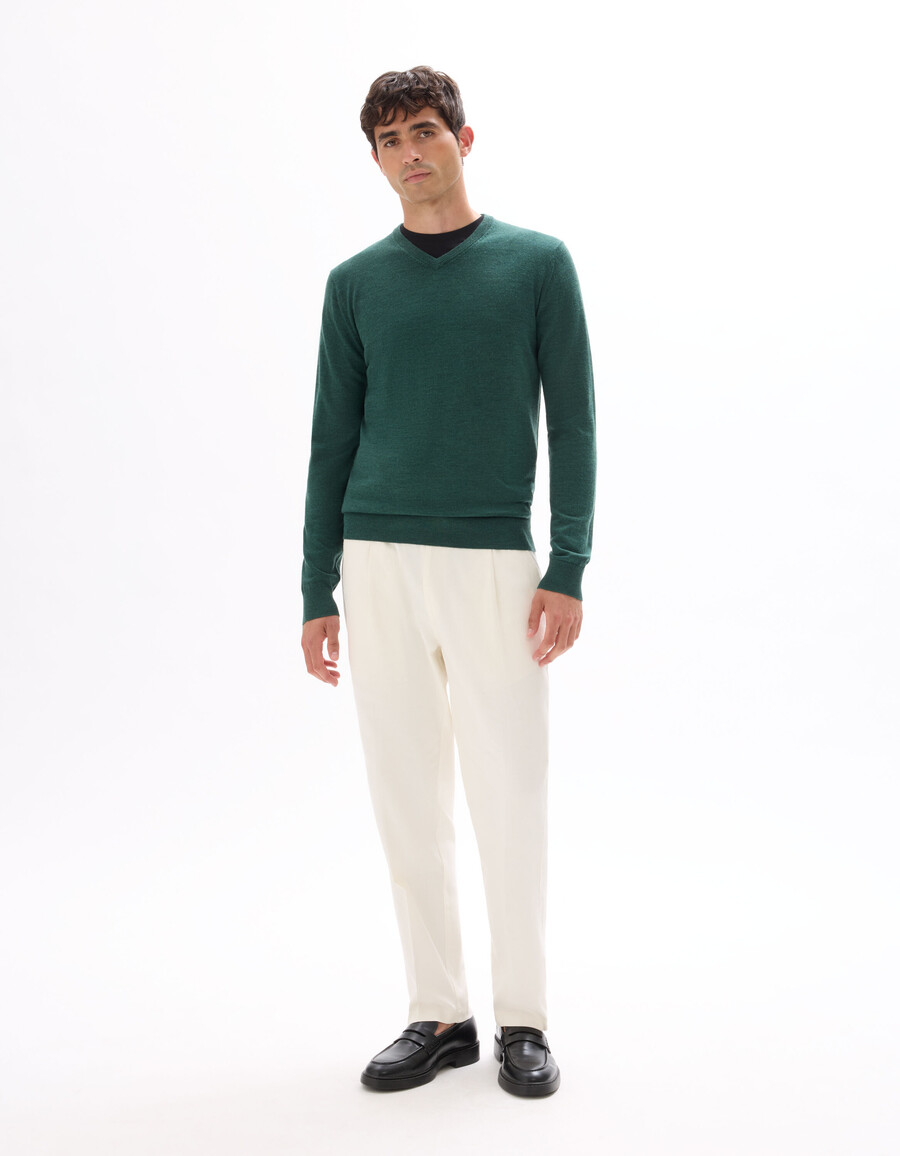 pullover mit v-ausschnitt 100 merinowolle
